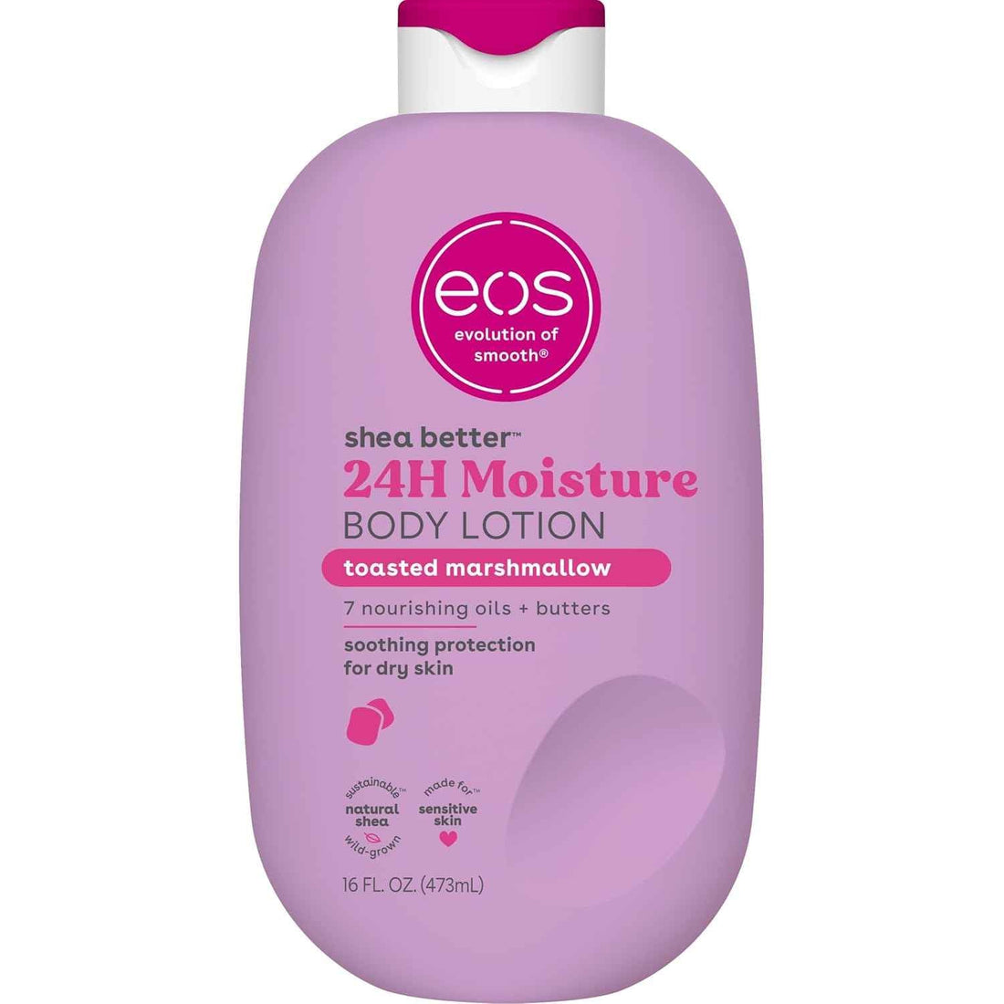 eos Shea Better 24H Moisture Body Lotion- Toasted Marshmallow,16 fl oz