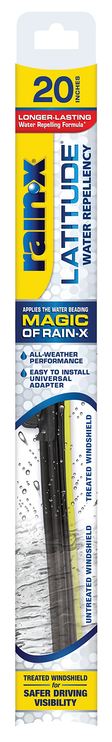 Rain-X 5079277-2 Latitude 2-In-1 Water Repellent Wiper Blades, 20 Inch Windshield Wipers (Pack Of 1), Automotive Replacement Windshield Wiper Blades With Patented Repellency Formula - PCTechSupply.com