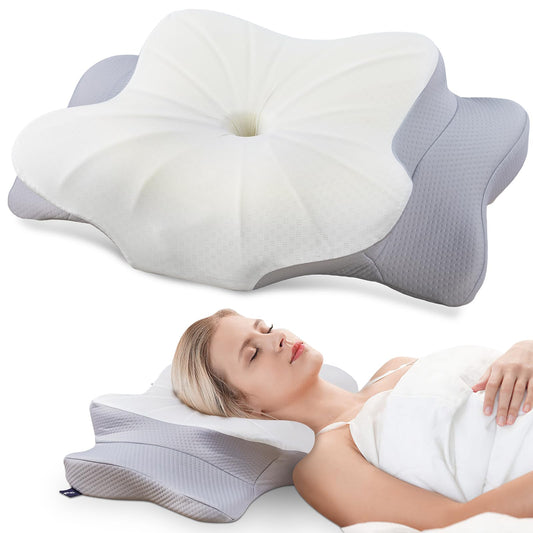 DONAMA Cervical Pillow for Neck and Shoulder,Contour Memory Foam Pillow,Ergonomic Neck Support Pillow for Side Back Stomach