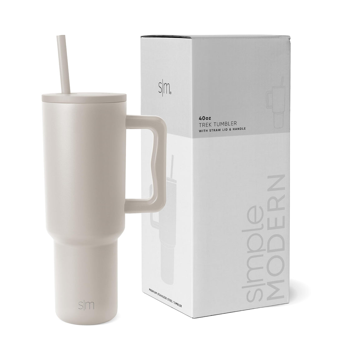 Simple Modern 40 oz Tumbler with Handle and Straw Lid | Insulated Cup Reusable Stainless Steel Water Bottle Travel Mug