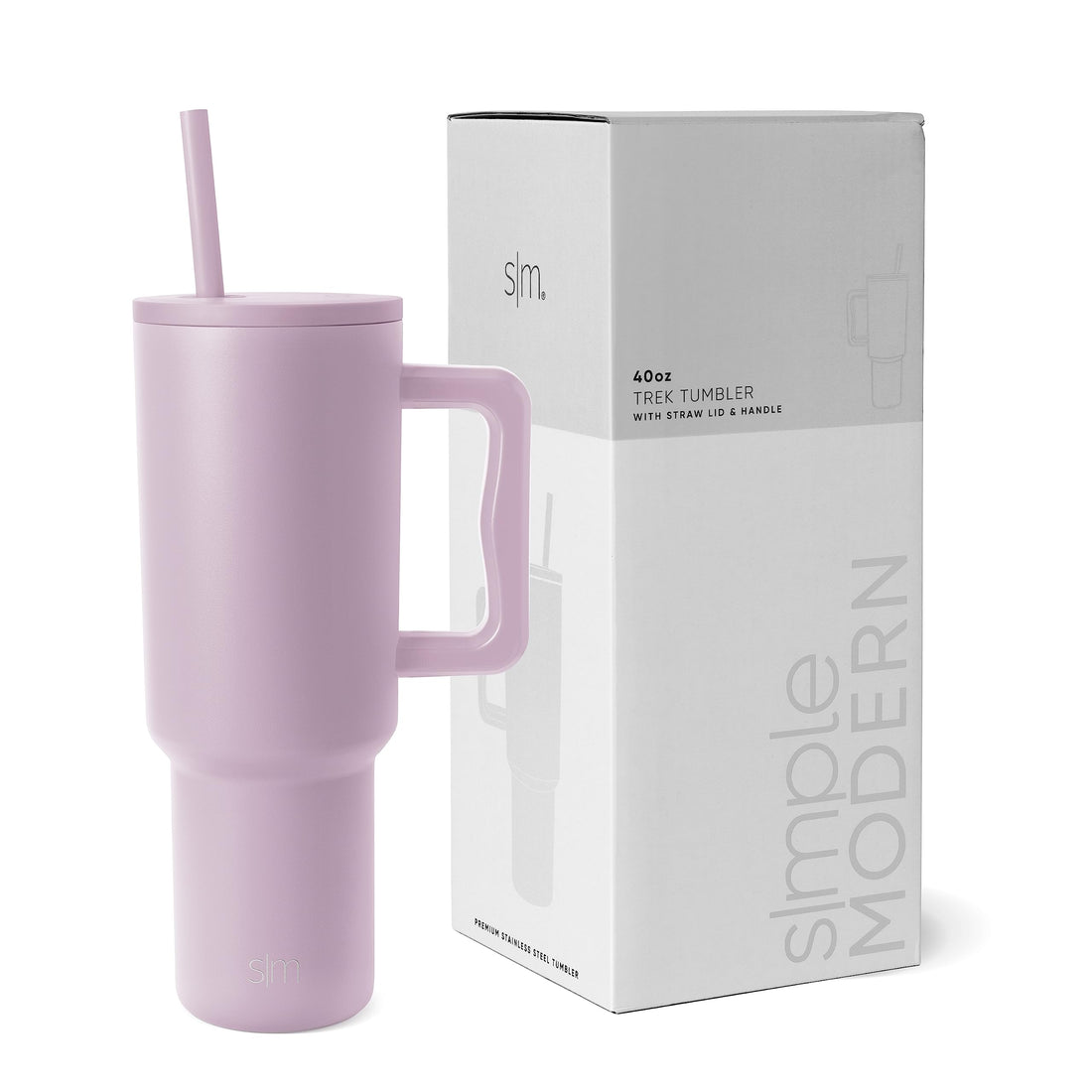 Simple Modern 40 oz Tumbler with Handle and Straw Lid | Insulated Cup Reusable Stainless Steel Water Bottle Travel Mug
