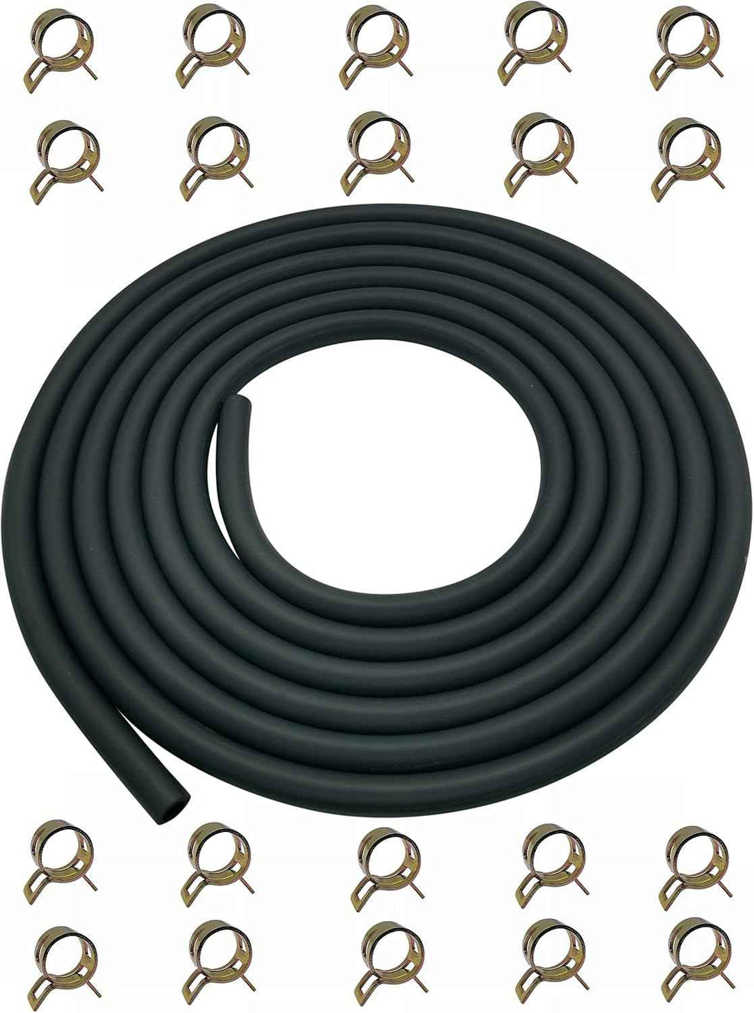 YAMAKATO 10 Feet 1/4 Inch ID Fuel Line Hose 0.25in w/ 20 Clamp