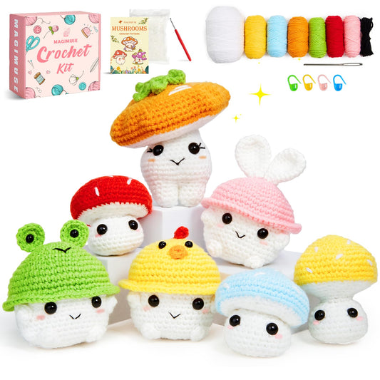 MAGIMUSE Crochet Kit for Beginners, Crochet Starter Kits for Adults Amigurumi Craft Knitting Crochet Kits with Step-by-Step
