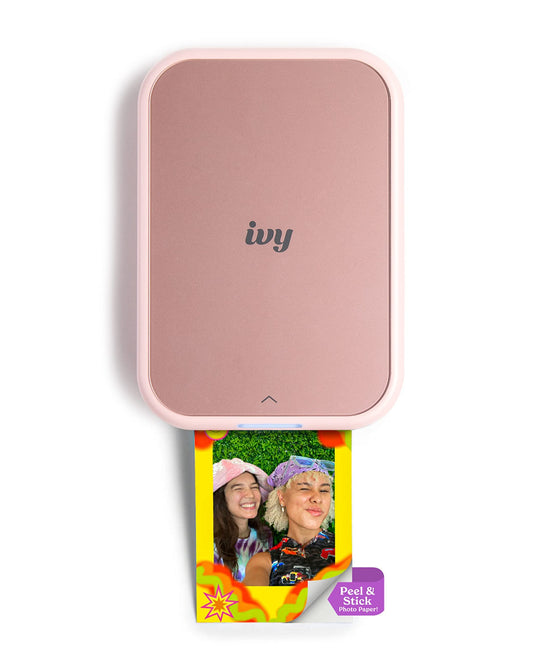 Canon Ivy 2 Mini Photo Printer, Print from Compatible iOS & Android Devices, Sticky-Back Prints, Blush Pink Camera by Canon