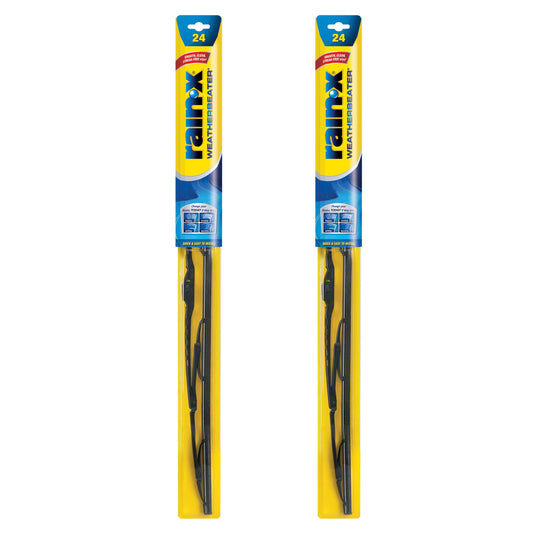 Rain-X 820245 WeatherBeater Wiper Blades, 24" Windshield Wipers (Pack of 2), Automotive Replacement Windshield Wiper Blades