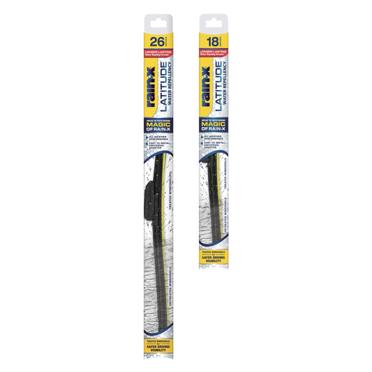 Rain-X 810161 Latitude 2-In-1 Water Repellent Wiper Blades, 26" and 18" Windshield Wipers (Pack Of 2), Automotive
