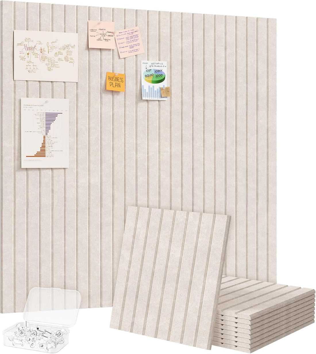 Lifewit Large Felt Bulletin Board with Self-Adhesive 36" x 36"- 9 Pack