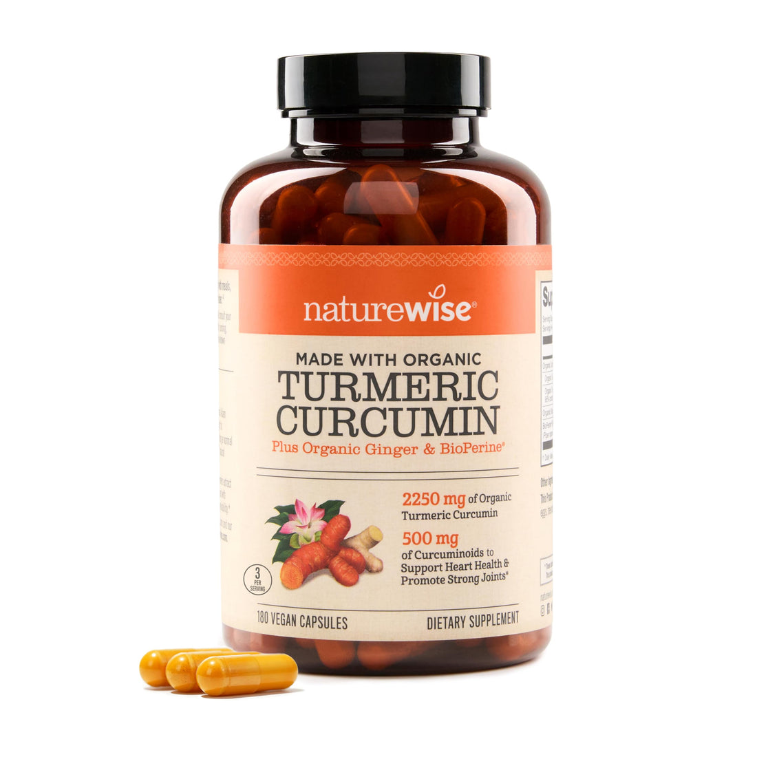 NatureWise Curcumin Turmeric 2250mg - 95% Curcuminoids & BioPerine Black Pepper Extract for Advanced Absorption - Daily Joint and Immune Health Support - Vegan, Non-GMO, 180 Count[60-Day Supply] - PCTechSupply.com