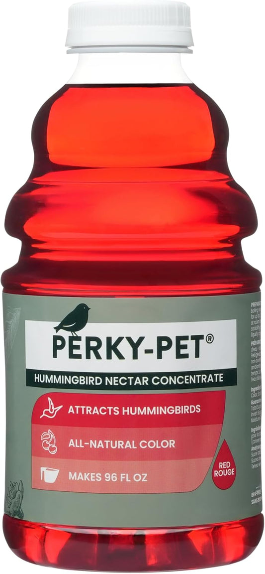 Perky-Pet Hummingbird Nectar Concentrate, 32 oz Red Liquid Bird Food