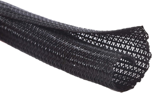 Alex Tech 10ft - 1/4 inch Cord Protector Wire Loom Tubing Cable Sleeve Split Sleeving For USB Cable Power Cord Audio Video Cable – Protect Cat From Chewing Cords - Black