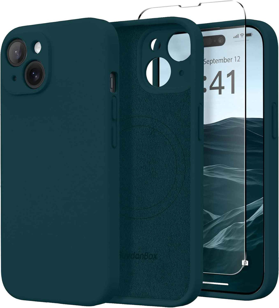 Magnetic for iPhone 13 Case Silicone Deep Blue