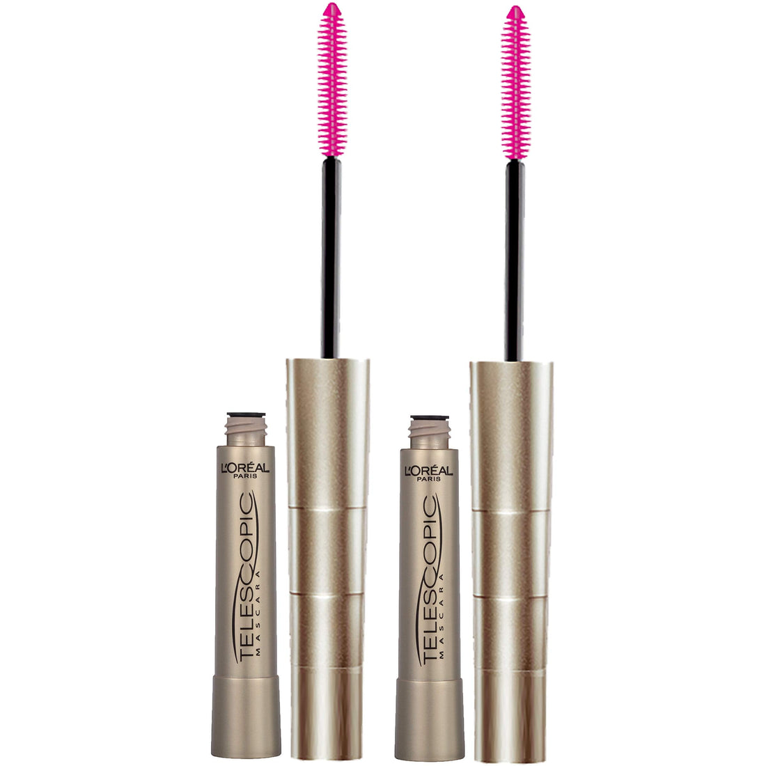 L’Oréal Paris Makeup Telescopic Original Lengthening, Lash Separating Mascara with Dual Precision Brush, Washable, Black,