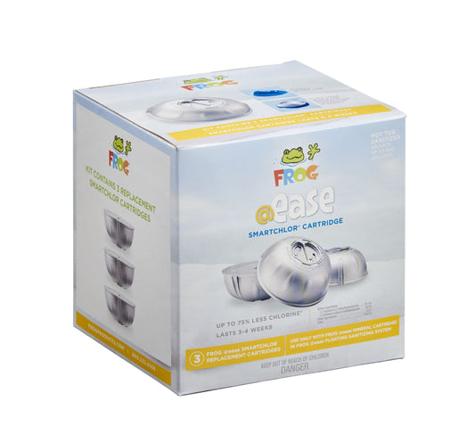 FROG @Ease Replacement SmartChlor Cartridge for use with Hot Tub FROG @Ease Floating System - Hot Tub Sanitizer System Supports Less Chlorine Use - 3 Pack - PCTechSupply.com