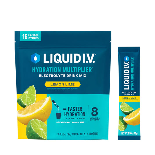 Liquid I.V.® Hydration Multiplier - Lemon Lime | Electrolyte Powder Drink Mix | 1 Pack (16 Servings) - PCTechSupply.com