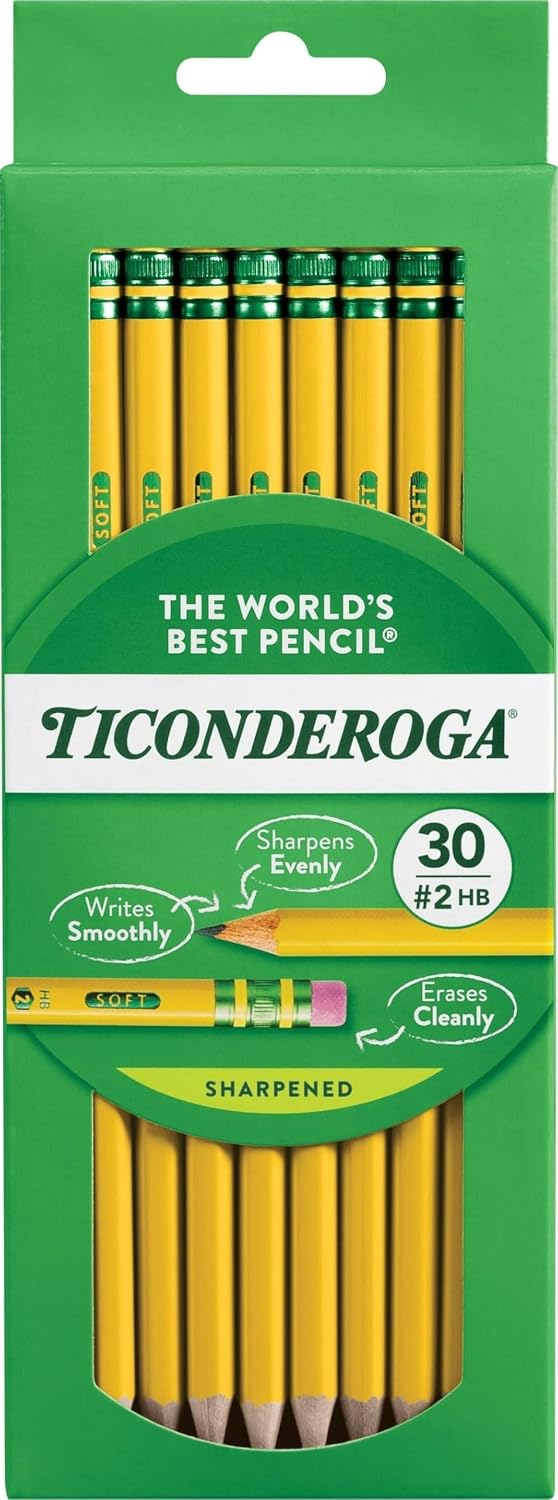 Ticonderoga Wood-Cased Pencils, Pre-Sharpened