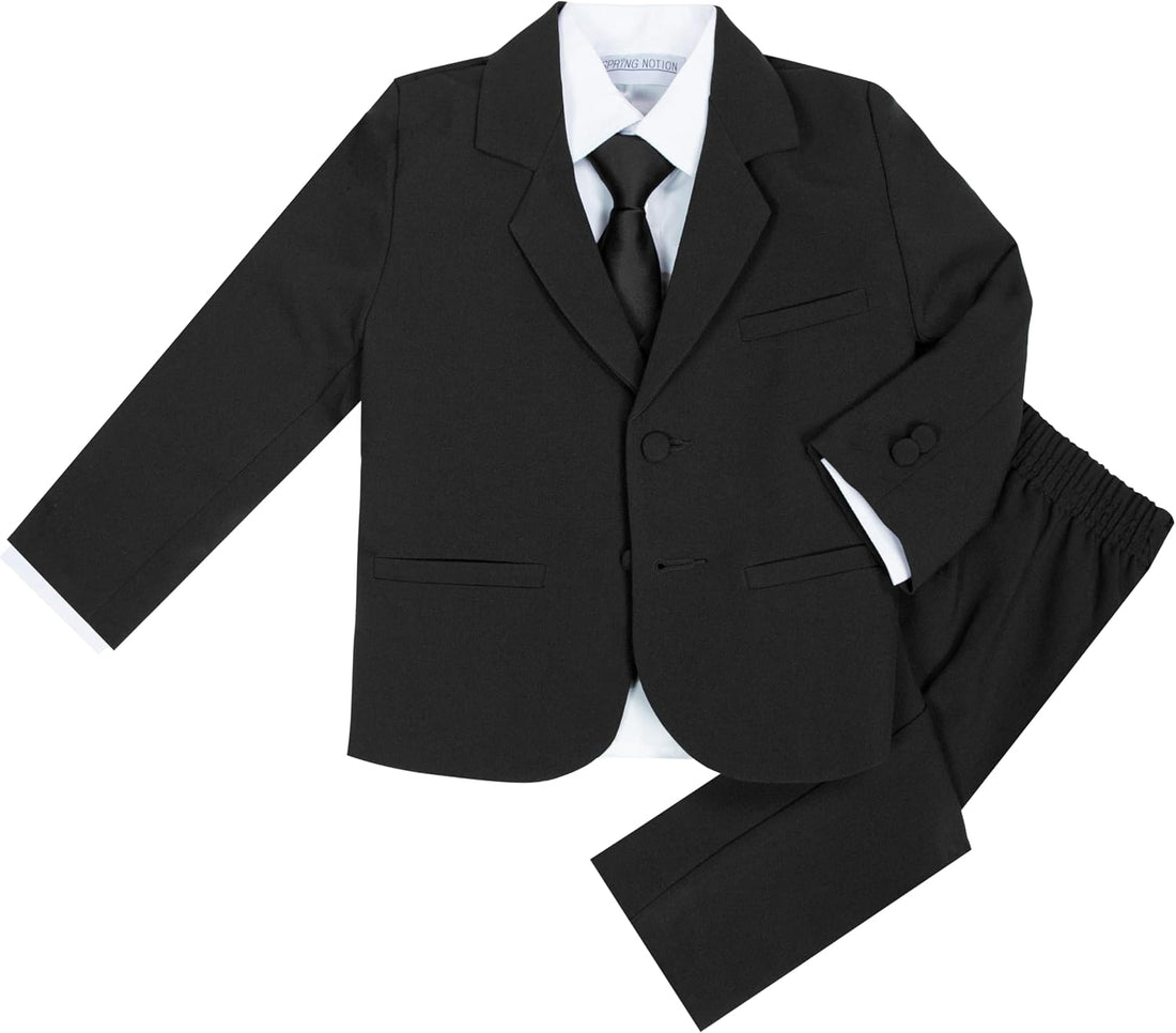 Spring Notion Baby Toddler Boys' Classic Fit Formal Suit Set –Wedding, Ring Bearers, Baptism, and Christening