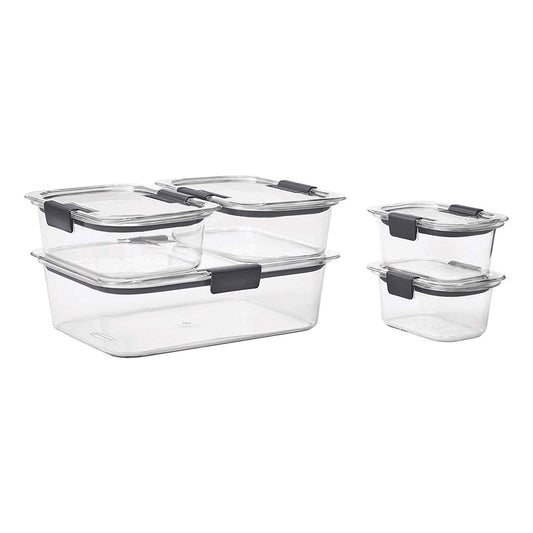 Rubbermaid Brilliance Leak-Proof Food Storage Containers with Airtight Lids, Clear - PCTechSupply.com