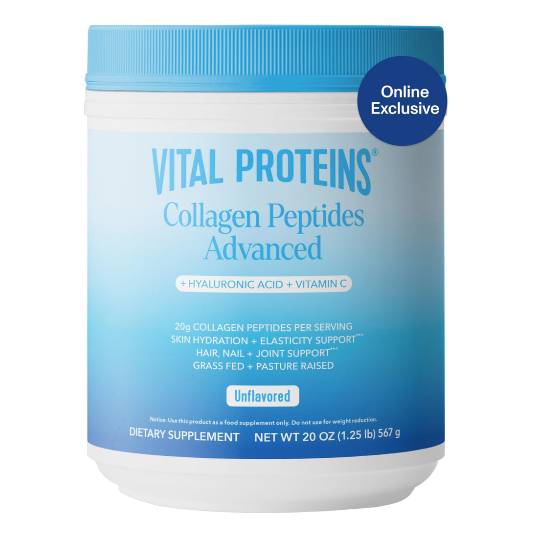 Vital Proteins Collagen Peptides, Unflavored, 20 oz - PCTechSupply.com