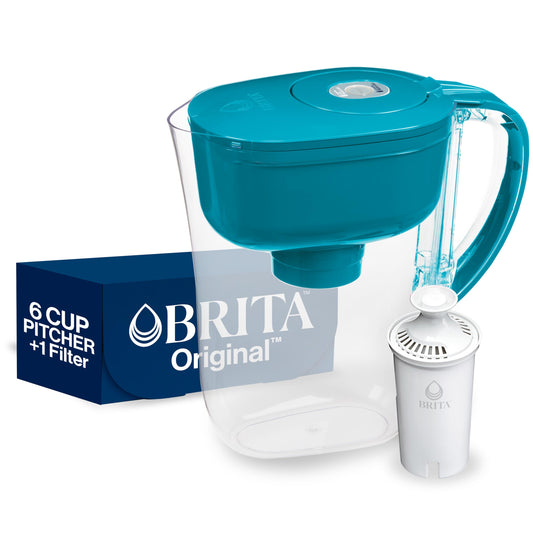 Brita Metro Water Filter Pitcher with SmartLight Filter Change Indicator, BPA-Free, Replaces 1,800 Plastic Water Bottles a