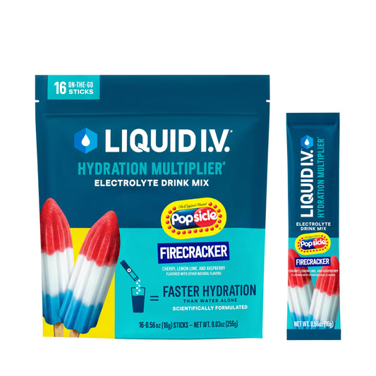 Liquid I.V.® Hydration Multiplier - Popsicle Firecracker | Electrolyte Powder Drink Mix | 1 Pack (16 Servings) Grocery by