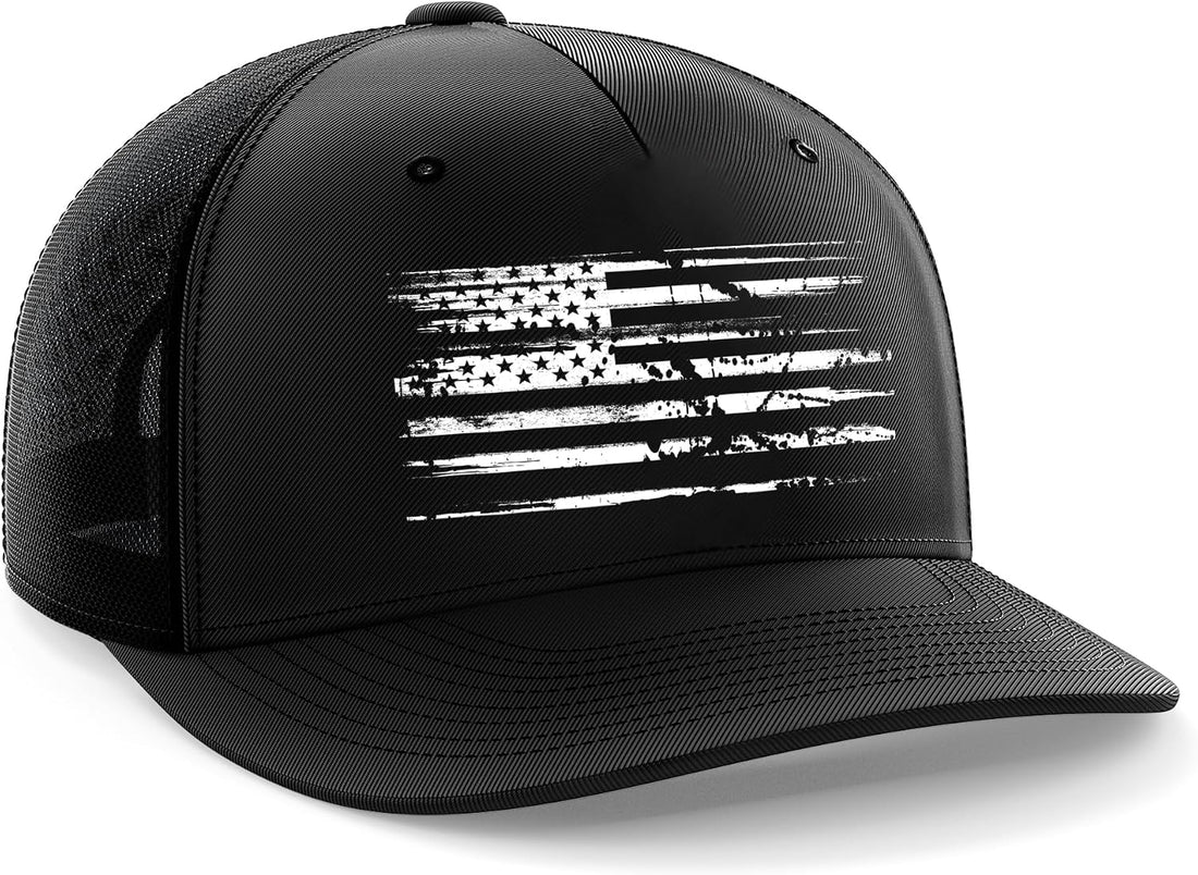 Tactical Pro Supply PVC American Flag Snapback Hat for Men and Women