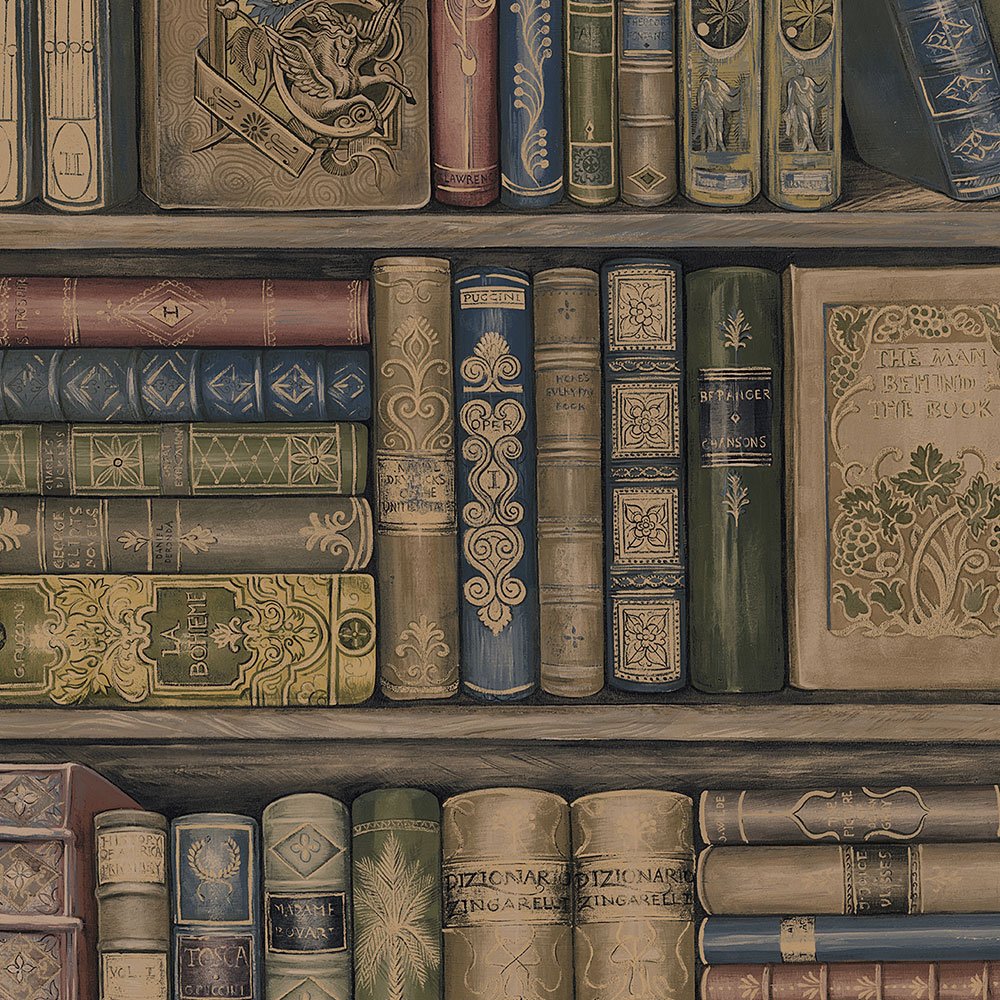 Norwall LL29570 Bookcase Wallpaper Home Improvement by Norwall