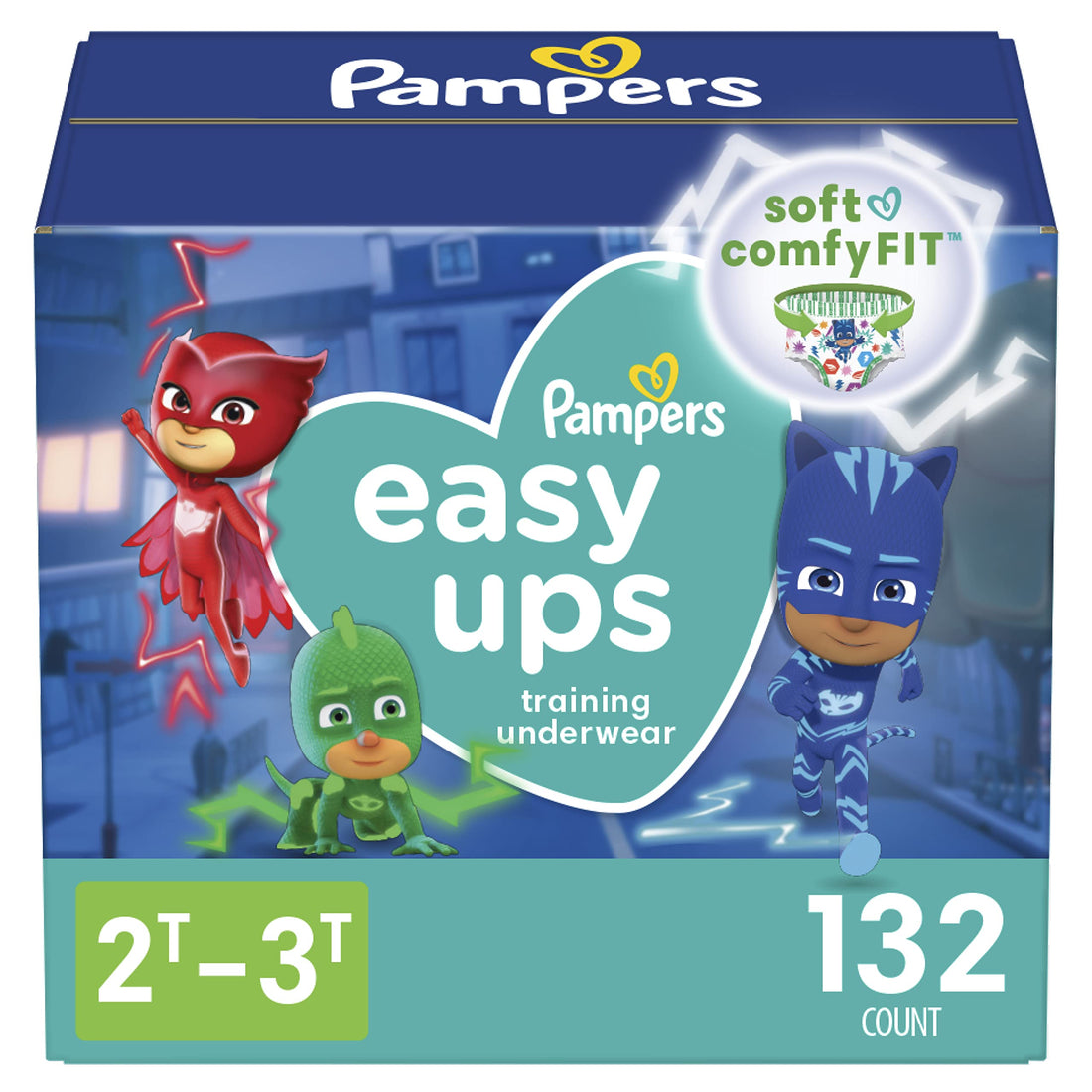 Pampers Easy Ups Boys & Girls Bluey Potty Training Pants - Size 2T-3T, 132 Count, Training Underwear (Packaging May Vary)