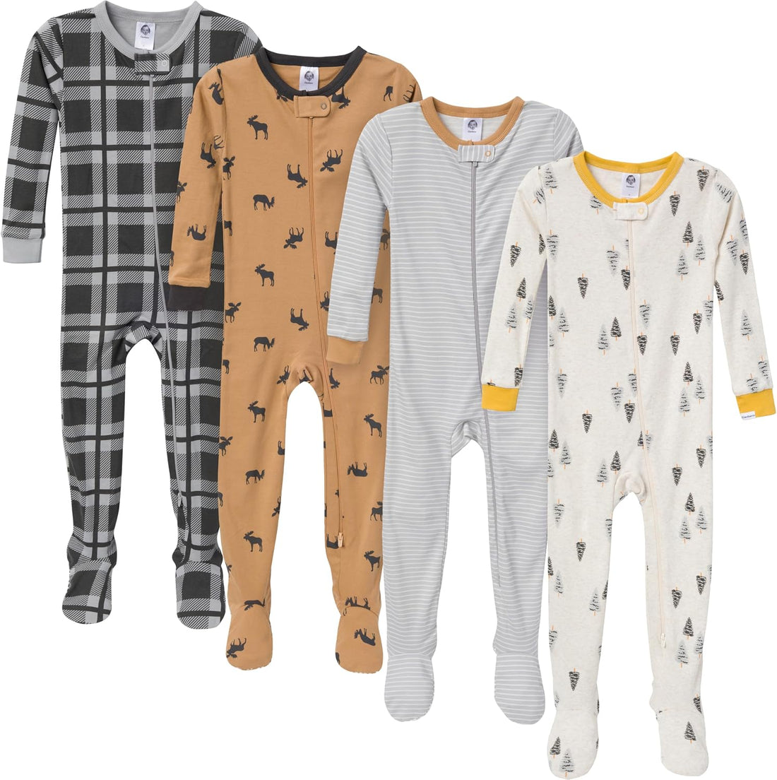 Gerber Baby Boys 4-Pack Footed Pajamas