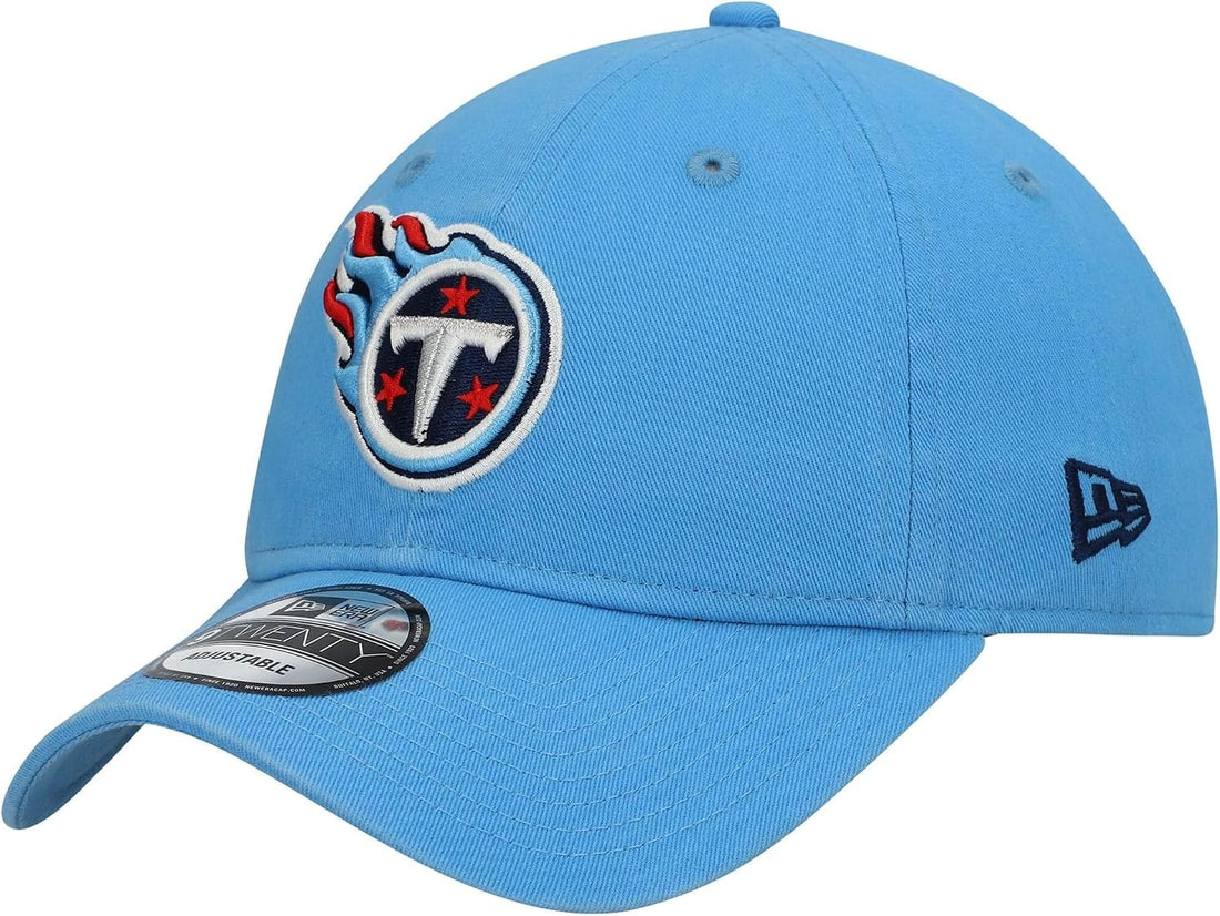 New Era NFL Core Classic 9TWENTY Team Color Adjustable Hat Cap One Size Fits All - Tennessee Titans Blue