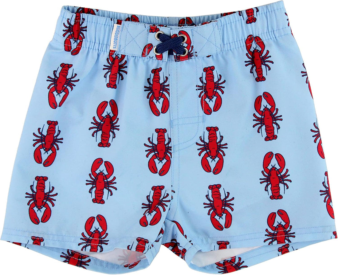 RUGGEDBUTTS Boys Animal Pattern - Swim Trunks with UPF 50+ Sun Protection
