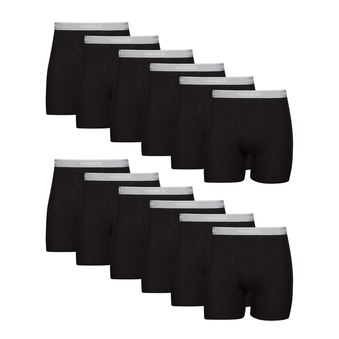 Hanes Men Hanes Boxer Briefs, Cool Dri Moisture-Wicking Underwear, Cotton No-Ride-up for Men, Multi-Packs Available Apparel