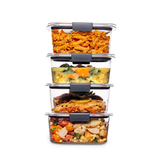 Rubbermaid Brilliance BPA Free Airtight Food Storage Containers with Lids, Set of 4 (4.7 Cup) Ideal for Lunch, Meal Prep, and Leftovers - PCTechSupply.com