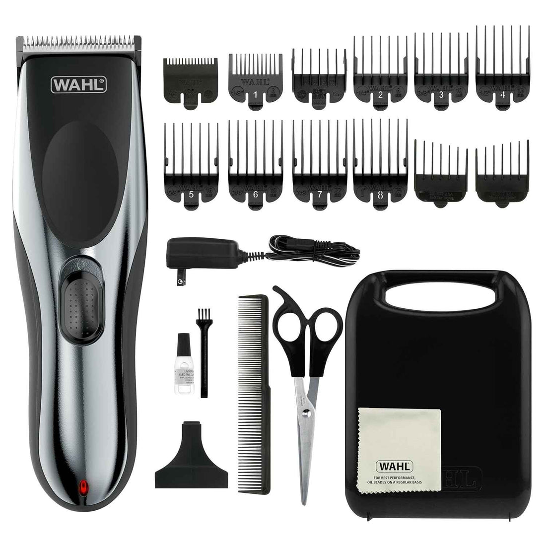 Wahl Clipper Rechargeable Cord/Cordless Haircutting & Trimming Kit | Cordless Haircutting, Trimming Long Beards & All Body Grooming, Use Plugged In Or Cordless – 79434