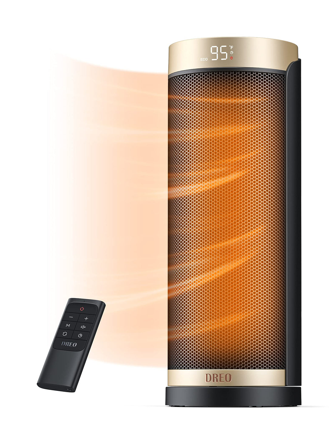 Dreo Space Heater, 1500W PTC Ceramic Heaters for Indoor Use with Remote, 70° Oscillation, 1-12H Timer, Electric Heaters with