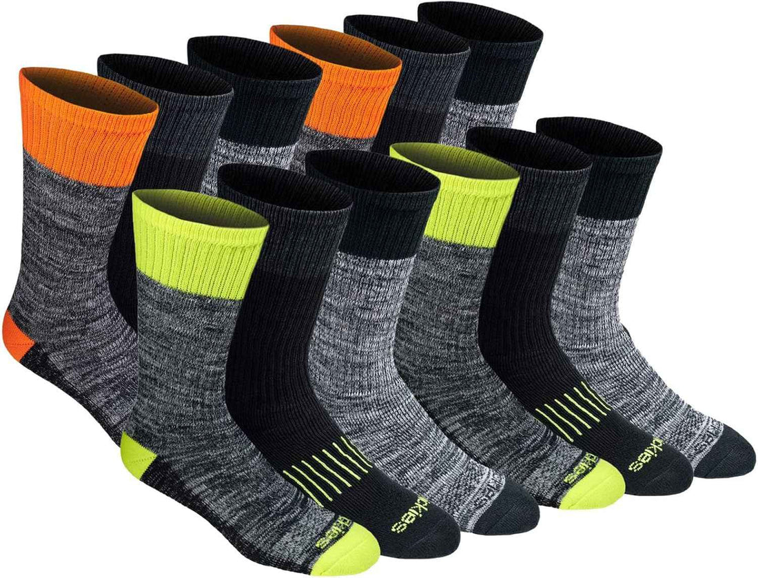 Dickies Men's Dri-tech Original Moisture Control Crew Socks, Available in M-xxl (6, 12, 18 Pairs)