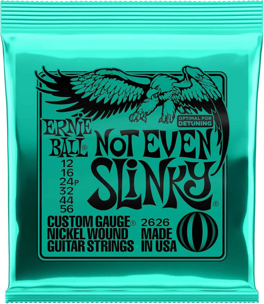 Ernie Ball Not Even Slinky Nickel Wound Electric Guitar Strings, 12-56 Gauge (P02626)