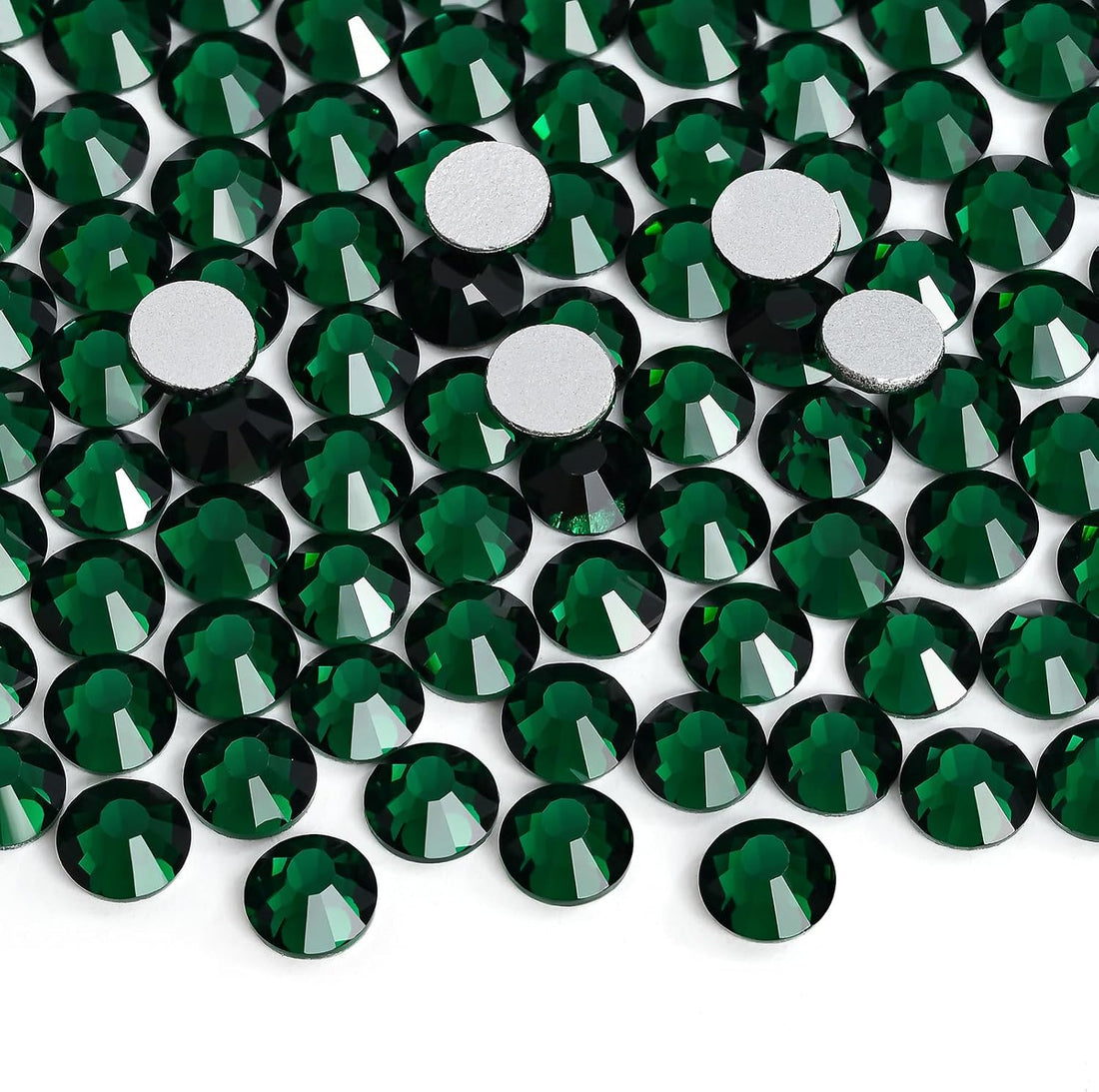 Jollin Crystal Flatback Rhinestones Gems for Crafts 4.8mm SS20, Dark Green