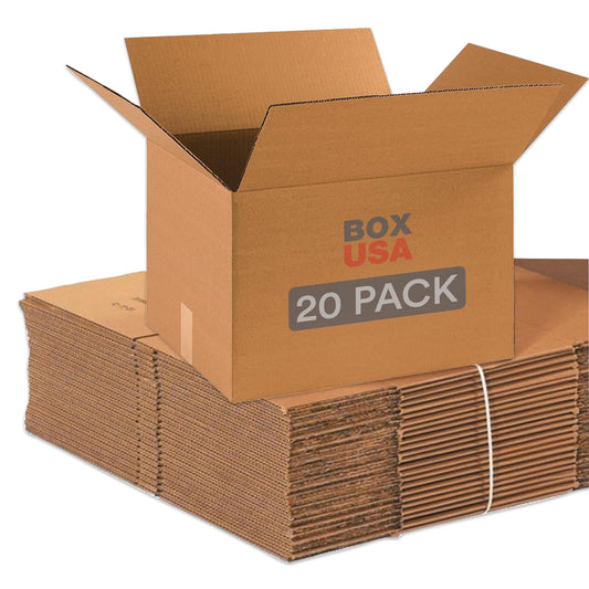 BOX USA Moving Boxes Medium 18"L x 14"W x 12"H 20-Pack | Corrugated Cardboard Box for Mailing, Packing, Packaging and Storage 18x14x12 - PCTechSupply.com