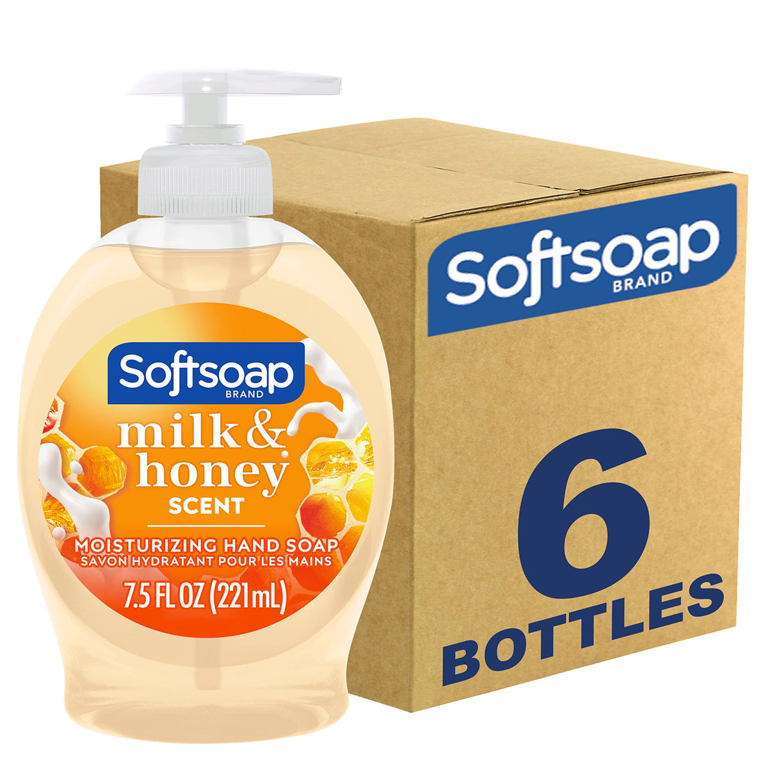 Softsoap Moisturizing Liquid Hand Soap, Milk and Honey, 7.5 Fluid Ounce, Pack of 6 (Package may vary) - PCTechSupply.com