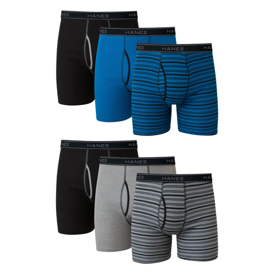 Hanes Mens Underwear Briefs, Cool Dri Moisture-wicking Cotton No-ride-up For Men, Multi-packs Available Boxer, 6 Pack -