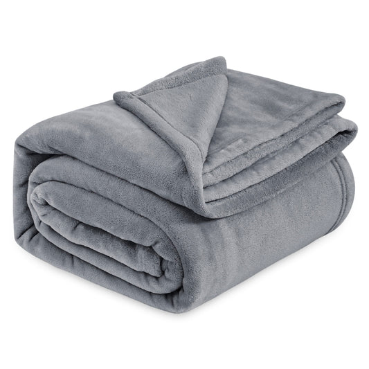 Bedsure Fleece King Size Blankets for Bed Grey - Soft Lightweight Plush Cozy Fuzzy Luxury Microfiber, 108x90 inches - PCTechSupply.com