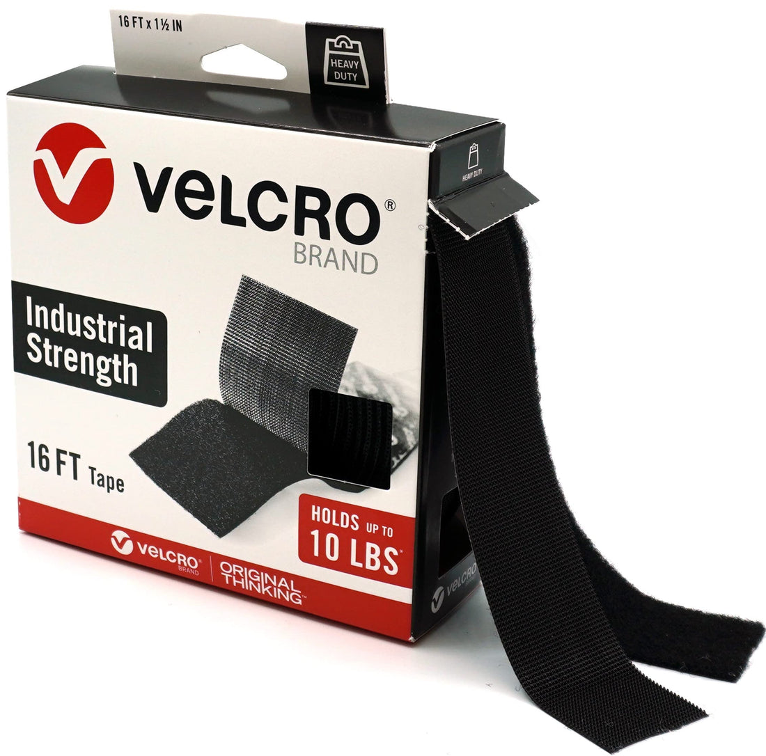 VELCRO Brand Heavy Duty Tape | 16 Foot Roll | Strong Sticky Back Adhesive Holds up to 10 lbs | Industrial Strength Fasteners