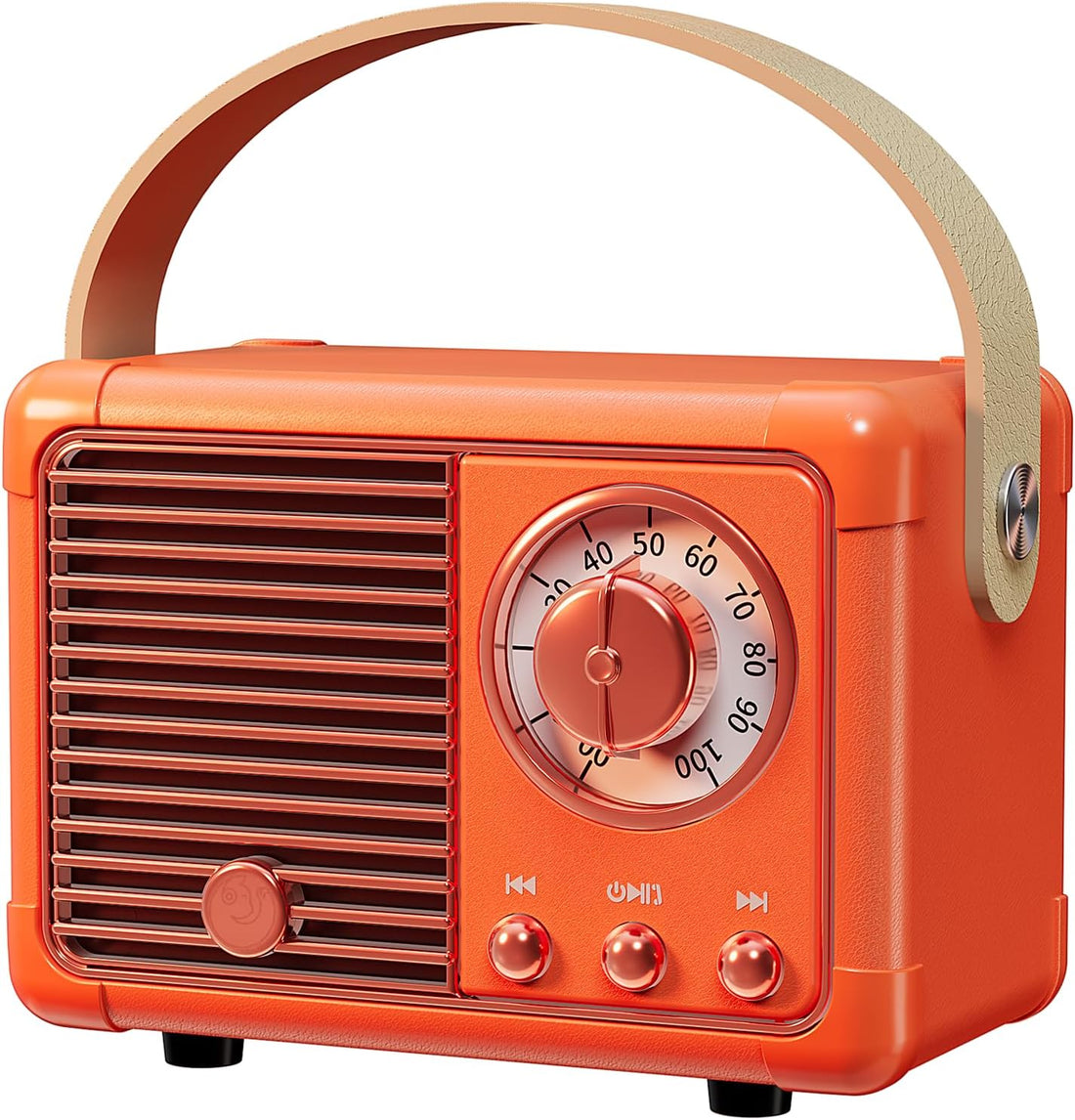 Dosmix Retro Bluetooth Speaker, Small Vintage Decor Gifts Pumpkin Orange