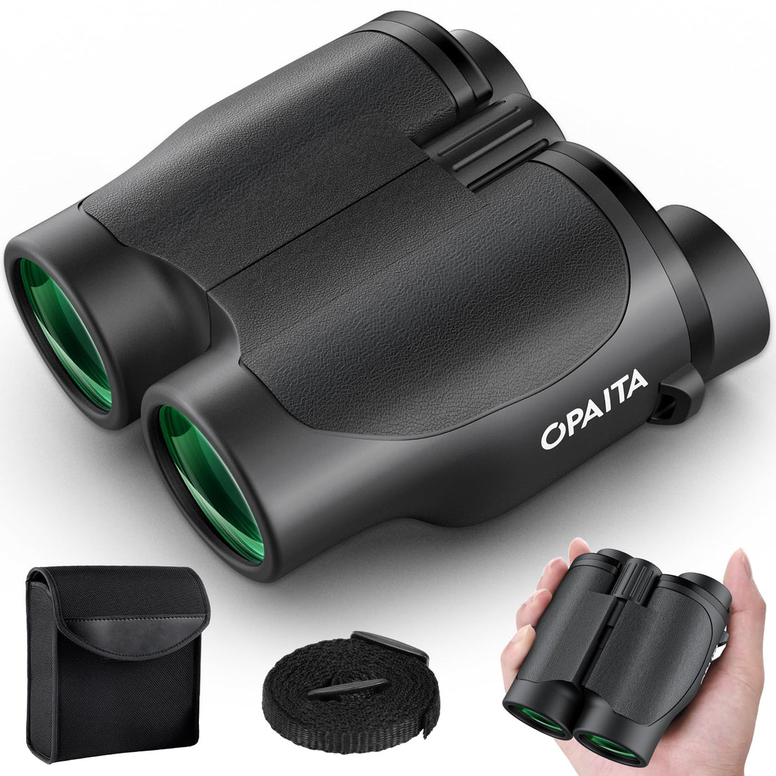 Compact Binoculars for Adults High Powered - OPAITA 20x32 Small Binoculars for Adults Kids with Low Light Vision for Hunting