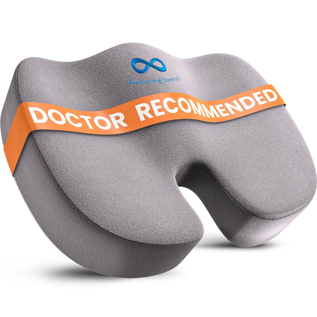 Everlasting Comfort Doctor Recommended Memory Foam Seat Cushions for Office Chairs - HSA FSA Eligible Tailbone Pain Relief