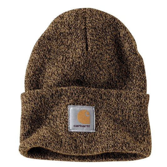 Carhartt Men's Knit Cuffed Beanie, Dark Brown/Sandstone, One Size - PCTechSupply.com
