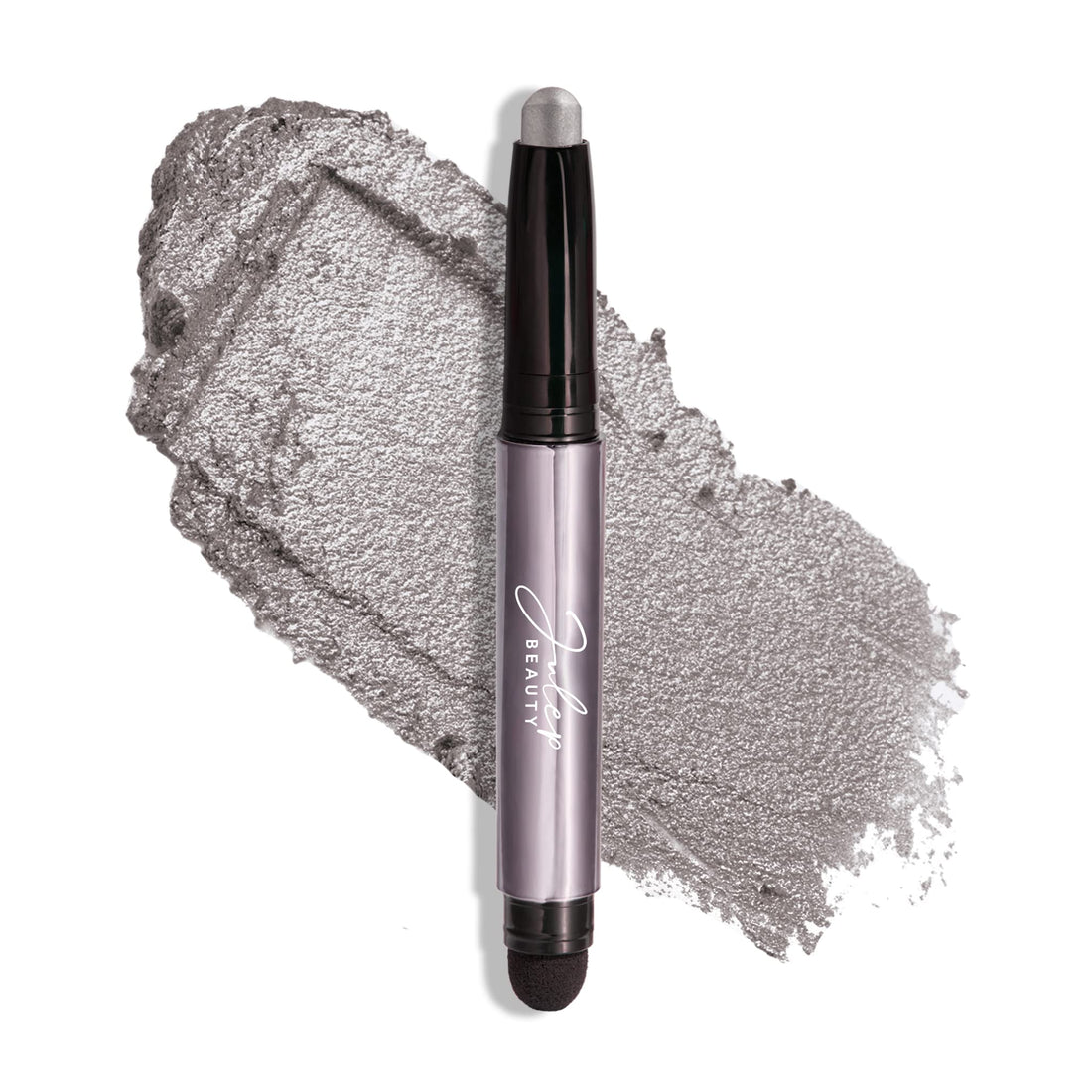 Julep Eyeshadow 101 Crème-to-Powder Waterproof Eyeshadow Stick – Rainstorm Shimmer – Long-Lasting, Crease-Proof, Deep Silver