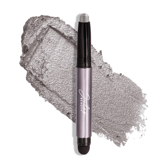 Julep Eyeshadow 101 Crème-to-Powder Waterproof Eyeshadow Stick – Rainstorm Shimmer – Long-Lasting, Crease-Proof, Deep Silver