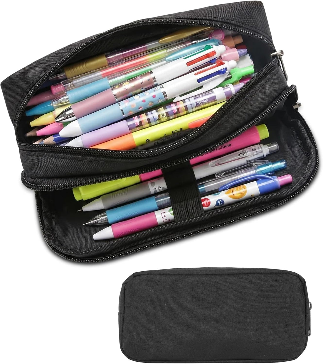 Della Gao Large Pencil Case, Big Capacity Pencil Pouch with 2 Compartments