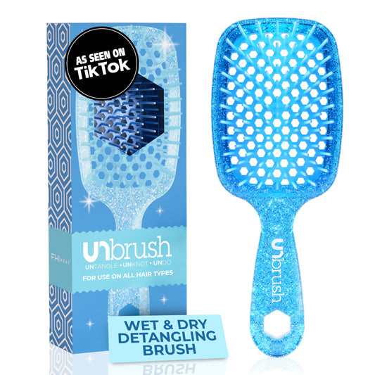 FHI Heat UNbrush Detangling Brush for Pain-Free Brushing on All Wet or Dry Hair Types — Durable DuoFlex Anti-Static